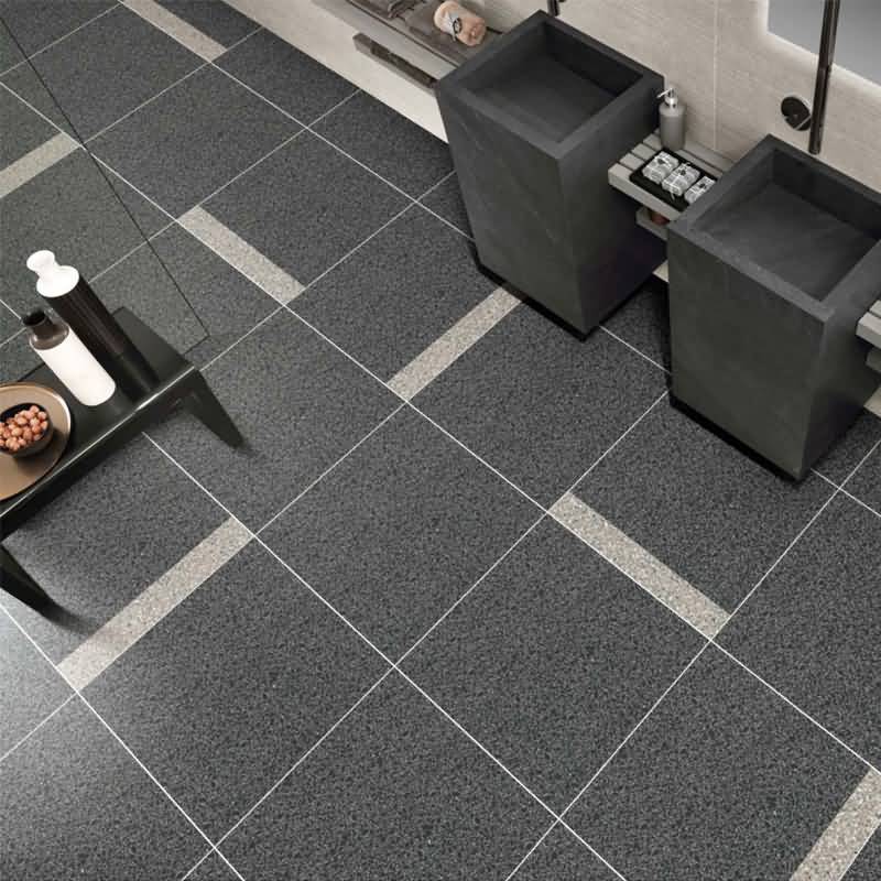 Modern Rustic Brick Terrazzo Look Ceramic Floor Tiles 600x600mm Flat Surface